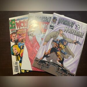Deathblow vs Wolverine Comic Book Lot - Purple, Yellow, Brown Covers